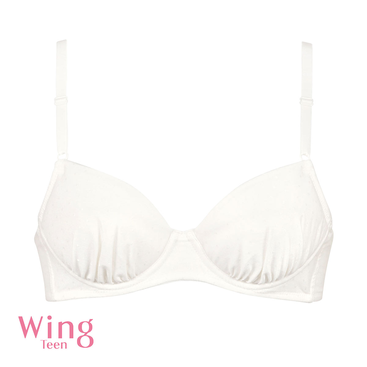 ワコール Wacoal ウイング Wing teen ジュニア STEP3 ジュニアブラジャー 3/4カップ 綿混 ABCDEF 女の子 中高生におすすめ 単品(IV-アイボリー-A65)