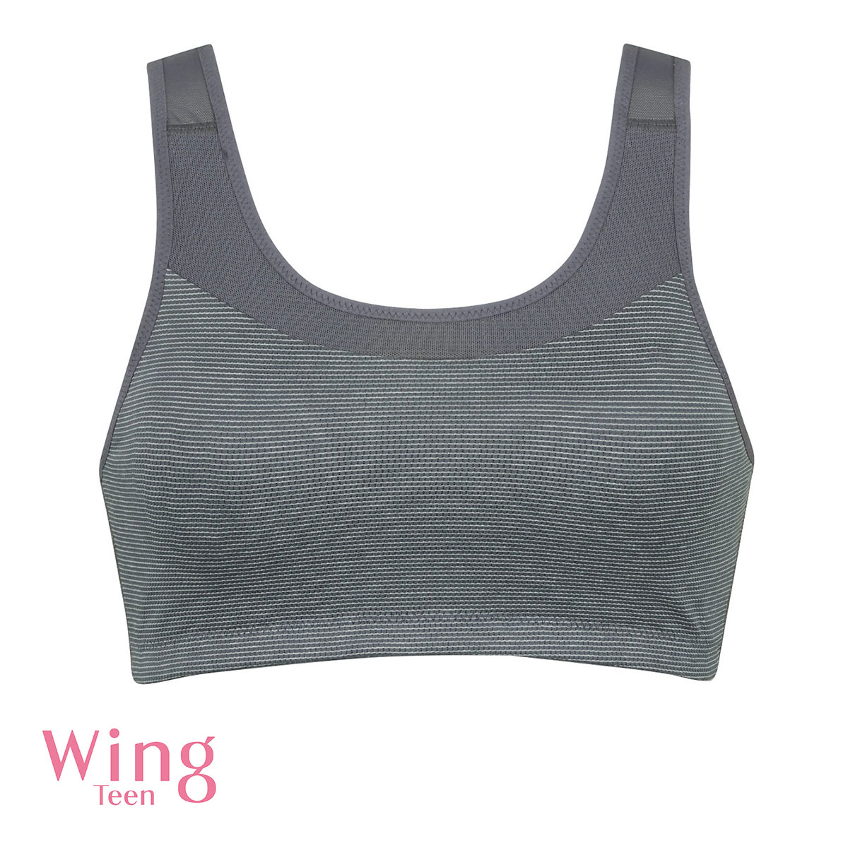 ワコール Wacoal ウイング Wing teen スポーツブラ STEP3 丸みをおびてきたら ノンワイヤーブラジャー スポブラ ジュニア キッズ 女の子 単品(GY-グレー-S)