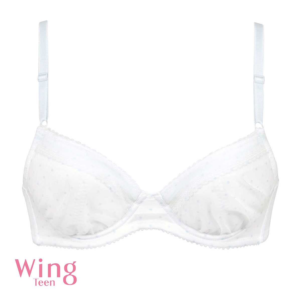ワコール Wacoal ウイング Wing teen AFTER STEP 3/4カップブラジャー ABCDEF ワイヤー入り ジュニア 女の子 単品(SX-サックス-A65)