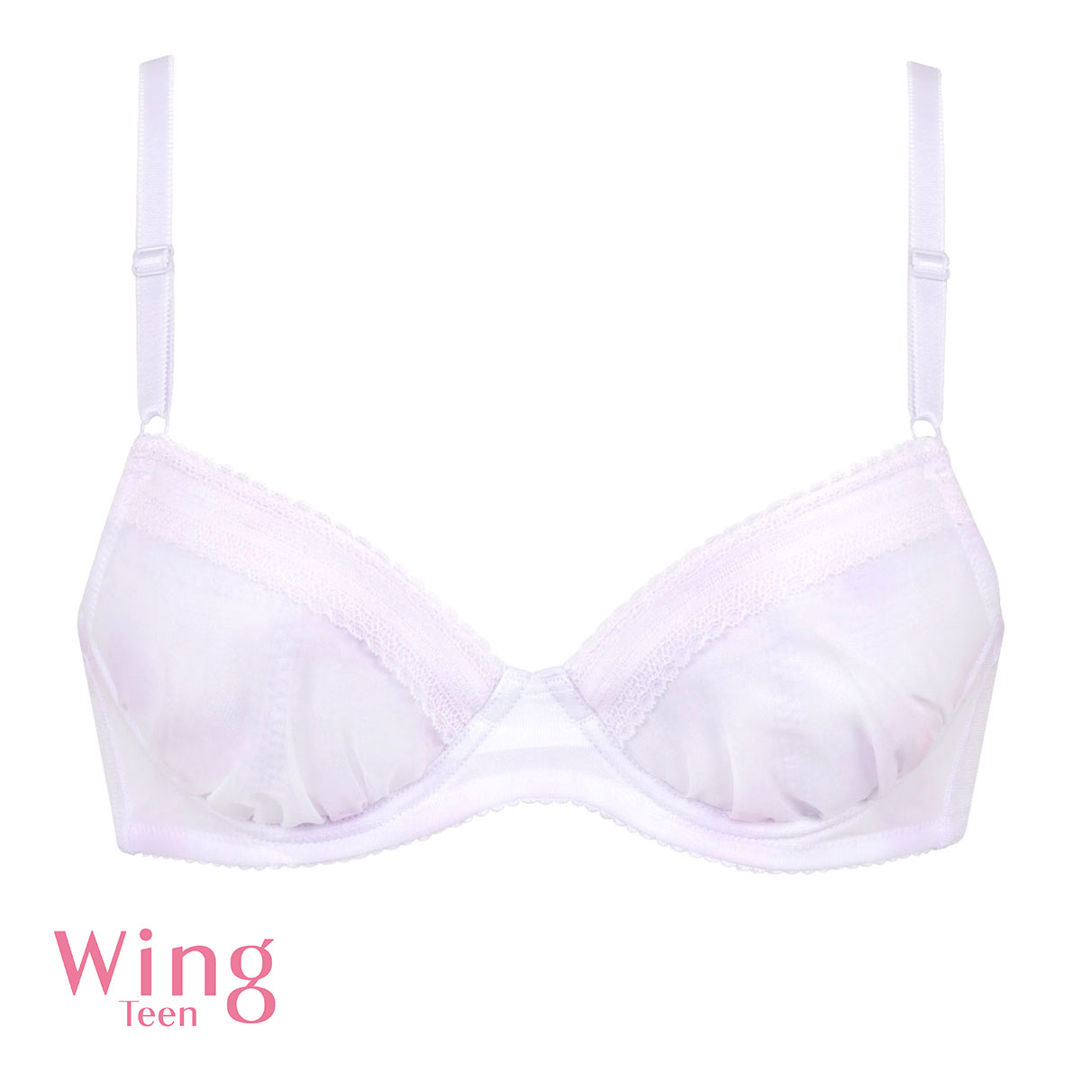 ワコール Wacoal ウイング Wing teen AFTER STEP 3/4カップブラジャー ABCDEF ワイヤー入り ジュニア 女の子 単品(PU-パープル-A65)