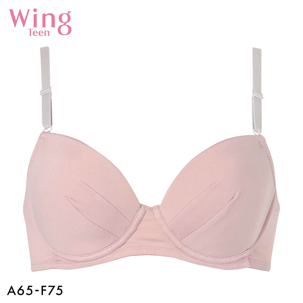 ワコール ウイング ティーン AFTER STEP 3/4カップブラジャー ABCDEF ワイヤー入り ジュニア Wacoal Wing teen(PI-ピンク-A65)
