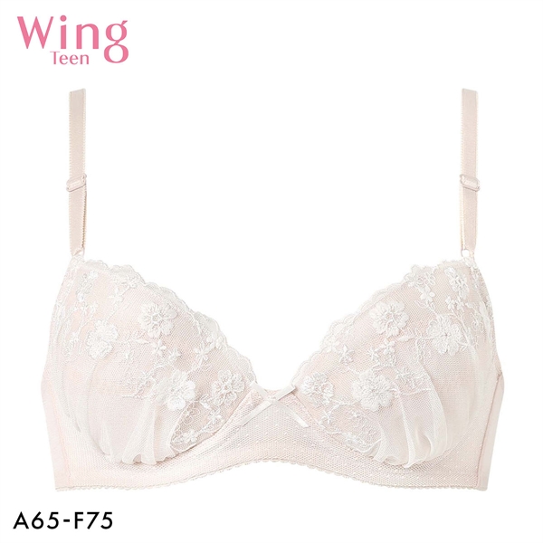 ワコール ウイング ティーン 3/4カップブラジャー ABCDEF ワイヤー入り 高校生におすすめ 女の子 Wacoal Wing teen AFTER STEP 大きいサイズ
