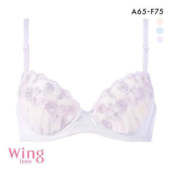 ワコール ウイング ティーン 3/4カップブラジャー ABCDEF ワイヤー入り 高校生におすすめ 女の子 Wacoal Wing teen AFTER STEP 大きいサイズ