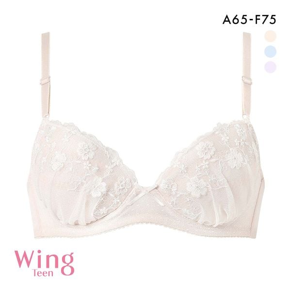 ワコール ウイング ティーン 3/4カップブラジャー ABCDEF ワイヤー入り 高校生におすすめ 女の子 Wacoal Wing teen AFTER STEP 大きいサイズ