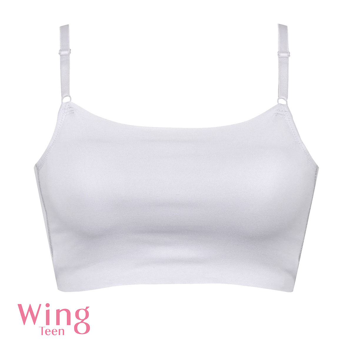ワコール Wacoal ウイング Wing teen ジュニア STEP2-3 ノンワイヤーブラジャー 綿混ハーフトップ 2SSML キッズ 女の子 単品(GY-グレー-2S)