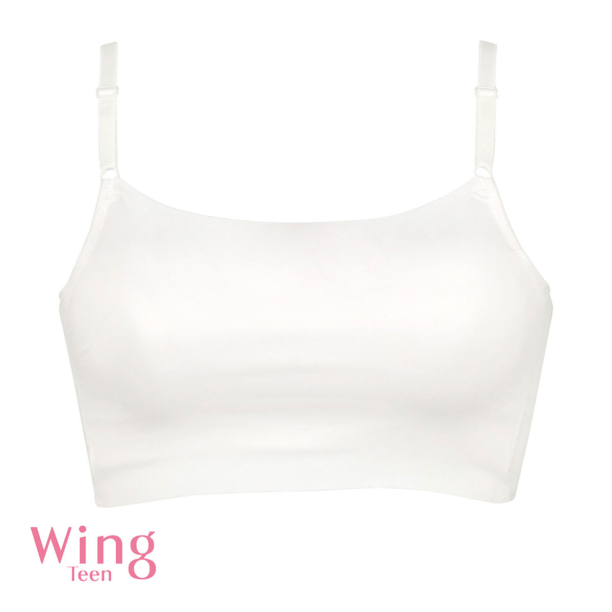 ワコール Wacoal ウイング Wing teen ジュニア STEP2-3 ノンワイヤーブラジャー 綿混ハーフトップ 2SSML キッズ 女の子 単品(IV-アイボリー-2S)