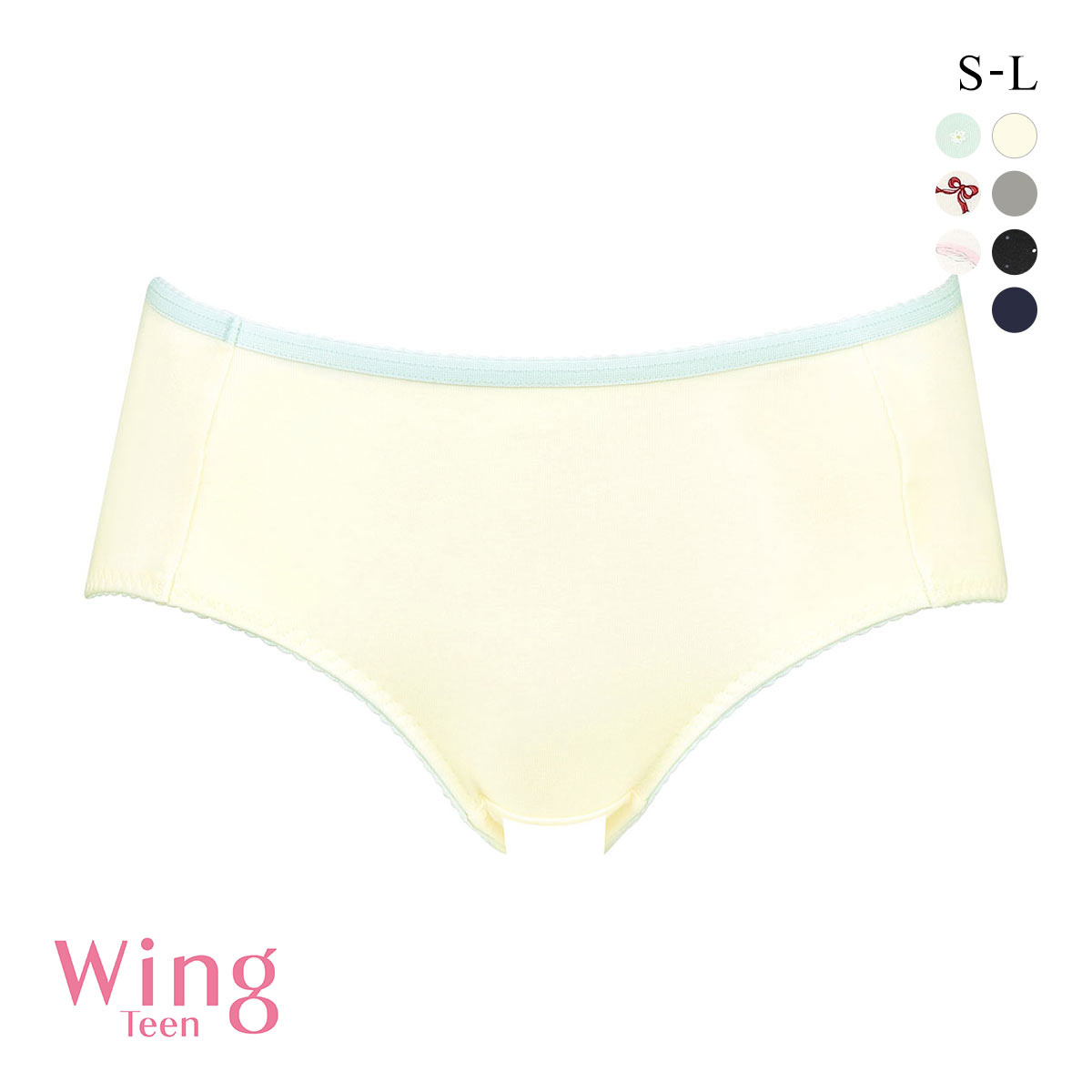 ワコール Wacoal ウイング Wing teen パンツがくいこみにくい！ non PKパンツ ショーツ ジュニア キッズ 女の子 単品(CR-クリーム-S)