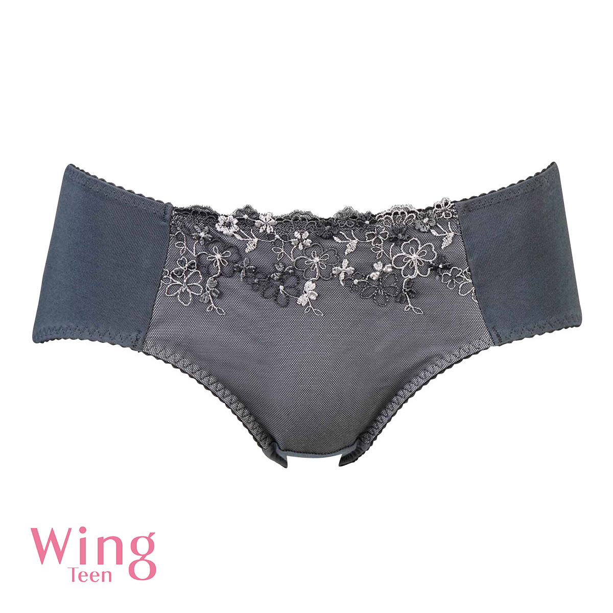 ワコール Wacoal ウイング Wing teen パンツがくいこみにくい non！PKパンツ RB2377ペアショーツ キッズ ジュニア ML 単品(DGY-濃グレー-M)