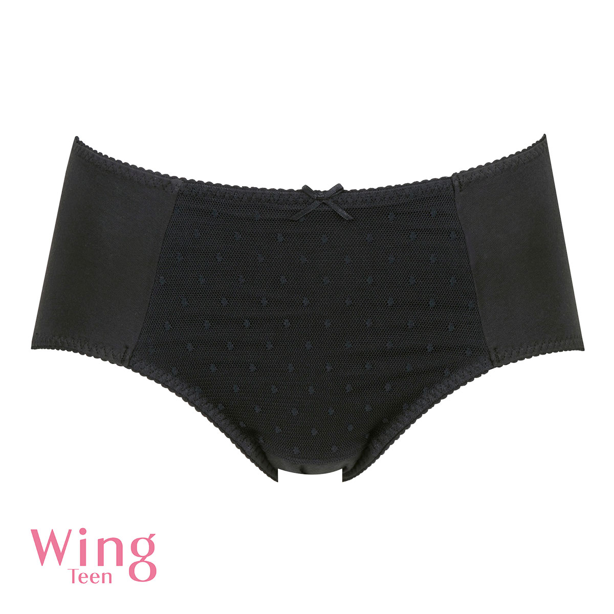ワコール Wacoal ウイング Wing teen サニタリーショーツ 多い日用 ナイト用 ML ジュニア ティーン パンツ 羽付きナプキン対応 単品(BK-ブラック-M)