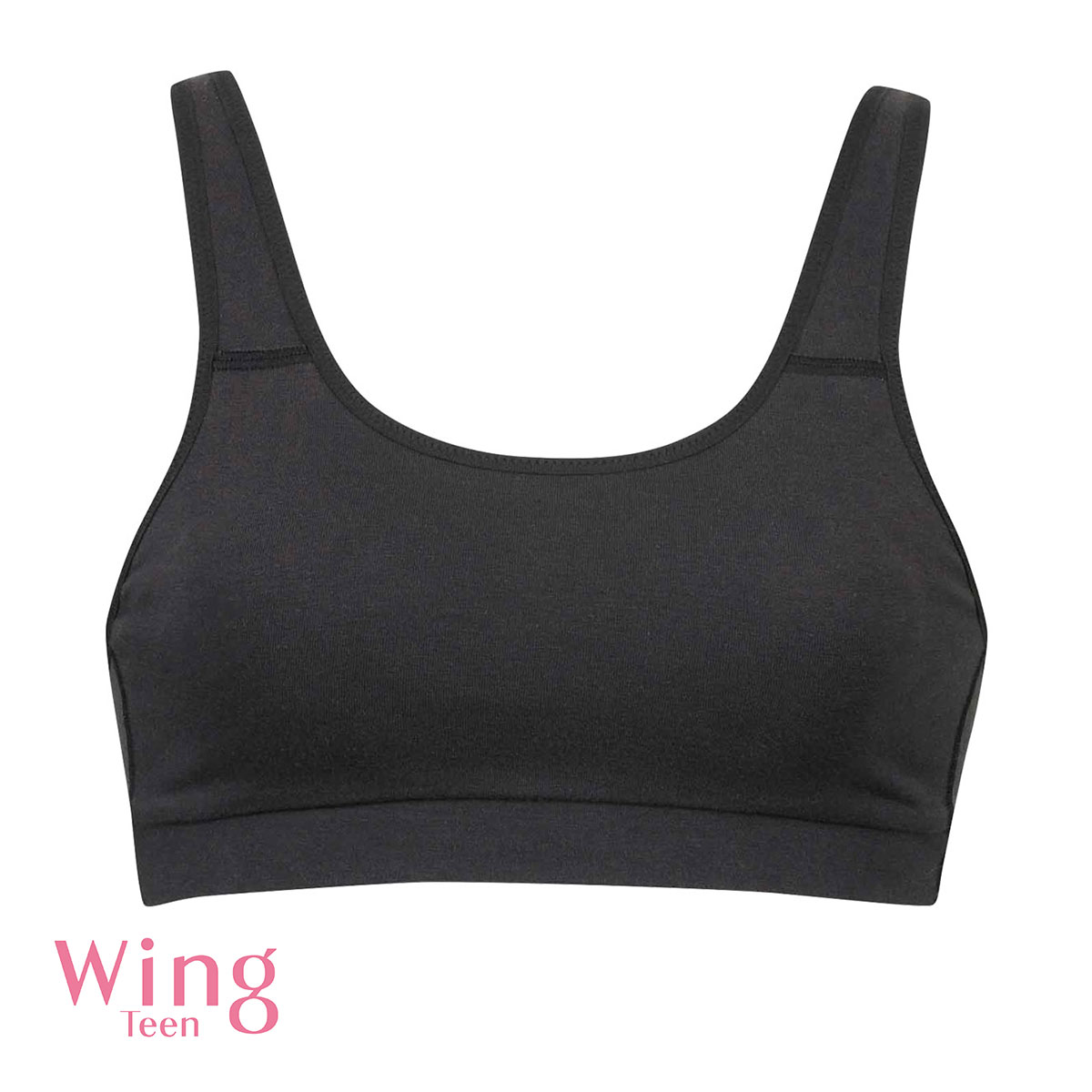 ワコール ウイング ティーン ノンワイヤー ブラジャー ワンサイズ キッズ ジュニア Wacoal Wing teen(BK-ブラック-2S-L)