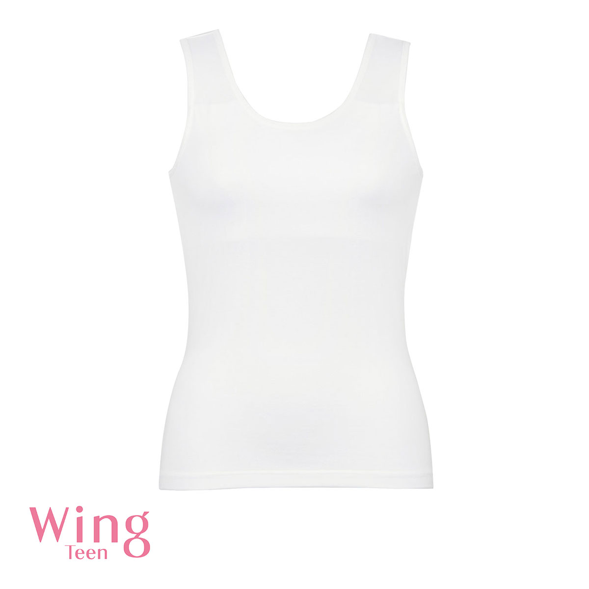 ワコール Wacoal ウイング Wing teen 胸あて付きインナー ノースリーブ つけはじめにおすすめ STEP1 2S S M インナー キッズ ジュニア(WH-ホワイト-2S)