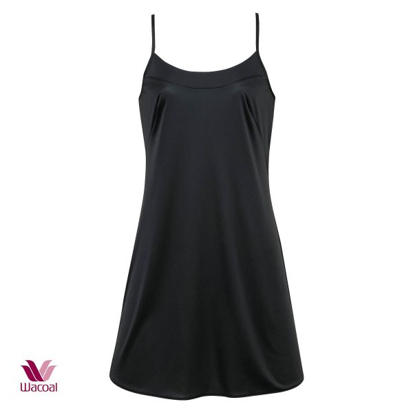 ワコール Wacoal ストラップタイプ スリップ 80･85･100丈 ML フラットなネックラインでひびきにくい 天然由来素材使用