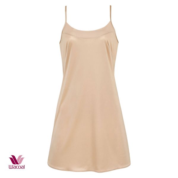 ワコール Wacoal ストラップタイプ スリップ 80･85･100丈 ML フラットなネックラインでひびきにくい 天然由来素材使用