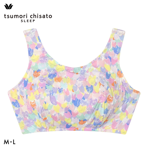 ワコール ツモリチサト ハートネコ ナイトアップブラ ナイトブラ ブラジャー ノンワイヤー ML 下着 Wacoal tsumori chisato SLEEP