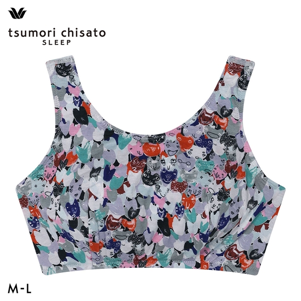 ワコール ツモリチサト ハートネコ ナイトアップブラ ナイトブラ ブラジャー ノンワイヤー ML 下着 Wacoal tsumori chisato SLEEP