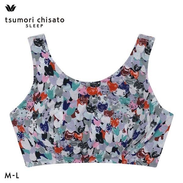 ワコール ツモリチサト ハートネコ ナイトアップブラ ナイトブラ ブラジャー ノンワイヤー ML 下着 Wacoal tsumori chisato SLEEP