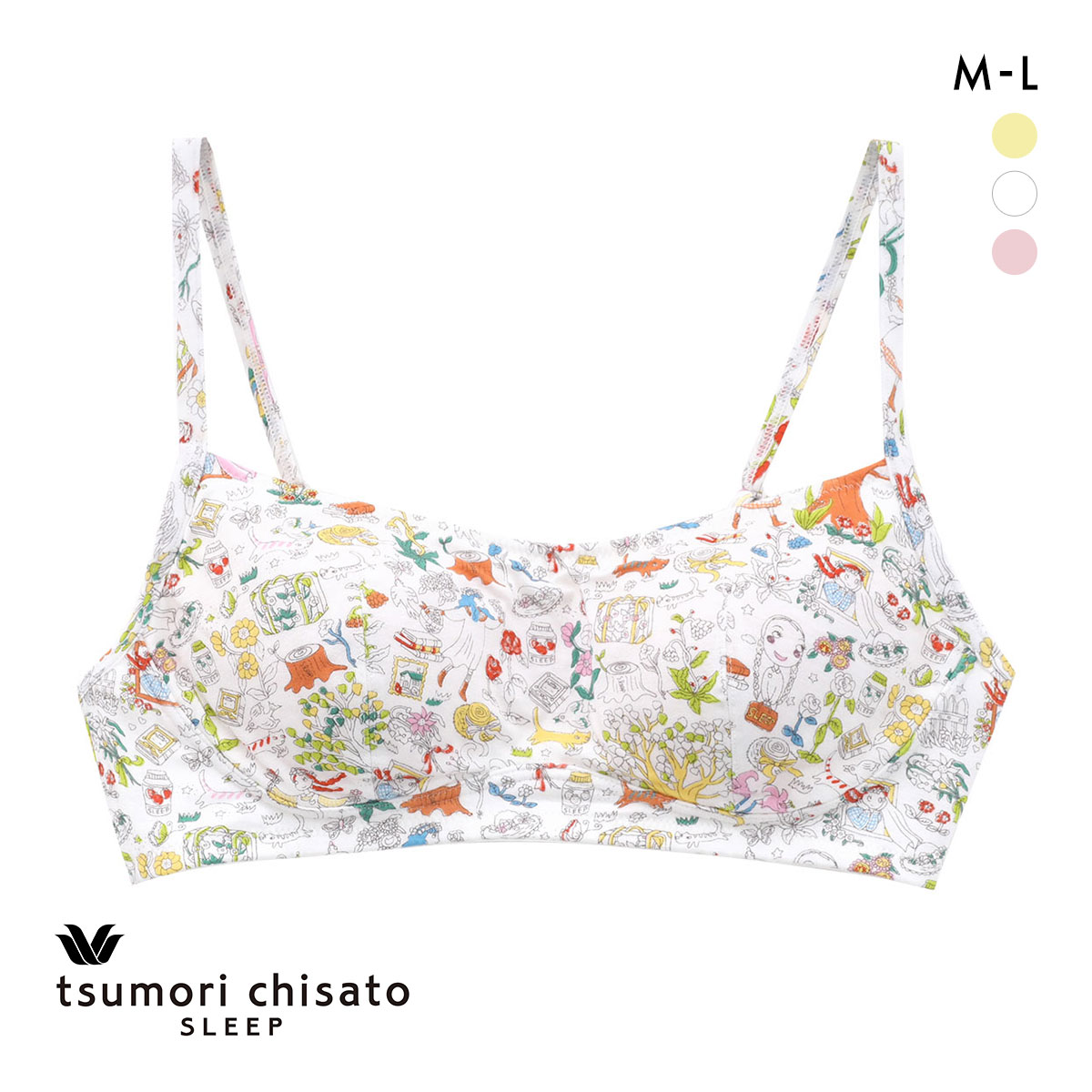 ワコール ツモリチサト ワンダーフォレスト ノンワイヤーブラジャー ML Wacoal tsumori chisato SLEEP(IV-アイボリー-M)
