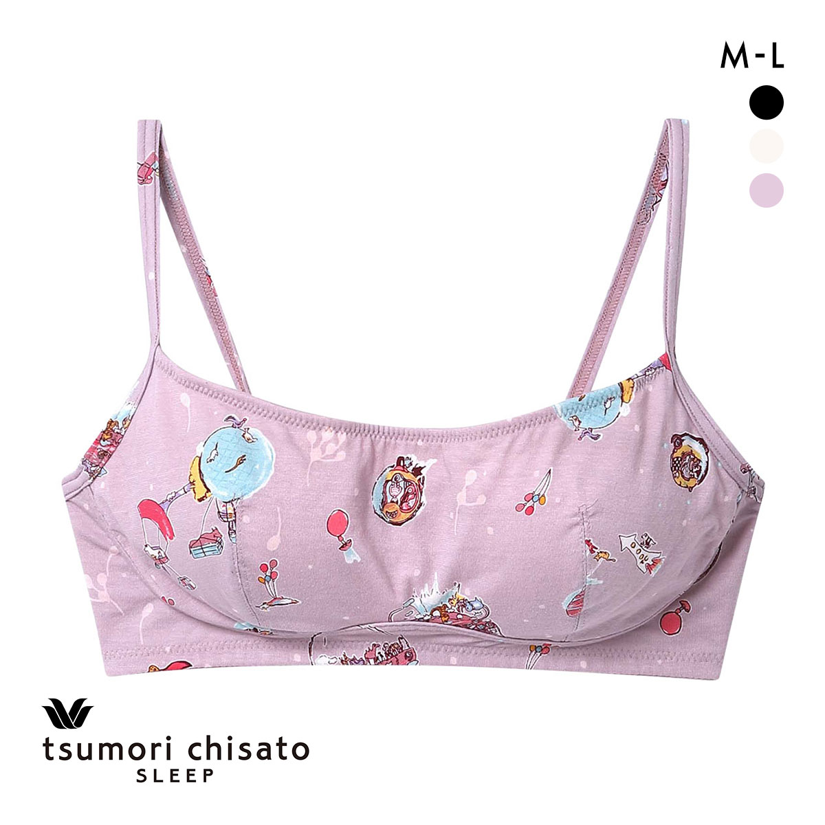 ワコール ツモリチサト 空に輝く星座 ノンワイヤーブラジャー ML Wacoal tsumori chisato SLEEP(PI-ピンク-M)