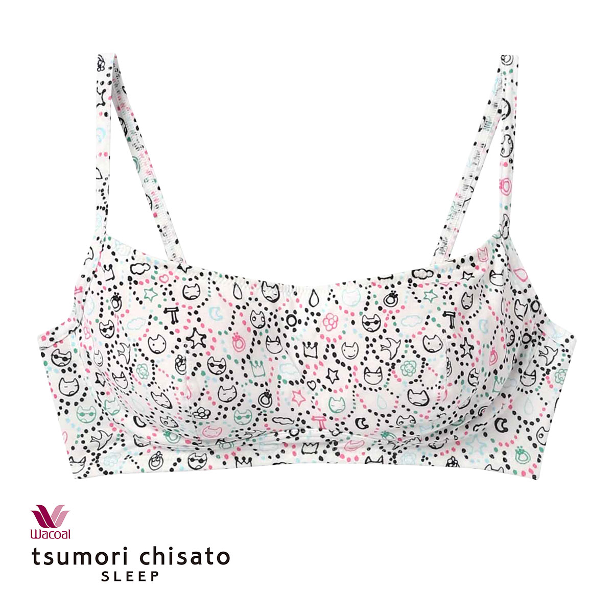 ワコール Wacoal ツモリチサト tsumori chisato SLEEP ノンワイヤーブラジャー ML ブラレット 単品(IV-アイボリー-M)