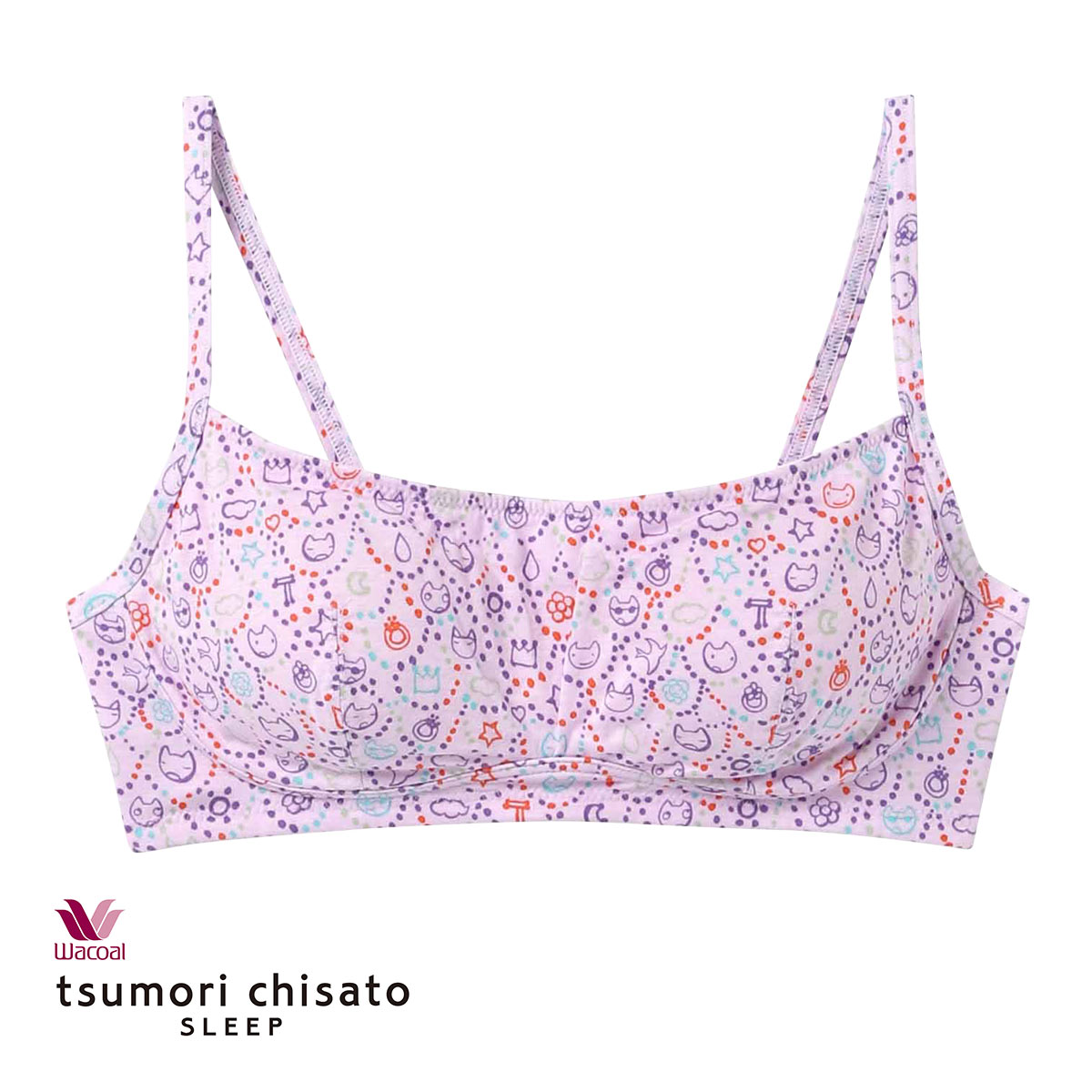 ワコール Wacoal ツモリチサト tsumori chisato SLEEP ノンワイヤーブラジャー ML ブラレット 単品(PU-パープル-M)