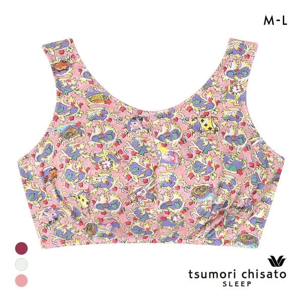 ワコール ツモリチサト 不思議の国 ナイトアップブラ ナイトブラ ノンワイヤー ブラジャー ML Wacoal tsumori chisato SLEEP