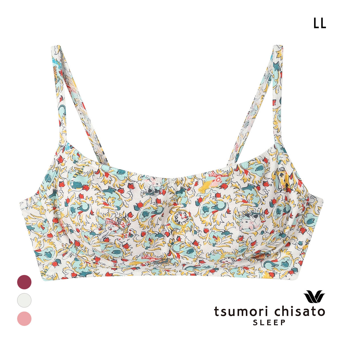 ワコール ツモリチサト 不思議の国 ノンワイヤー ブラジャー LL Wacoal tsumori chisato SLEEP(IV-アイボリー-LL)