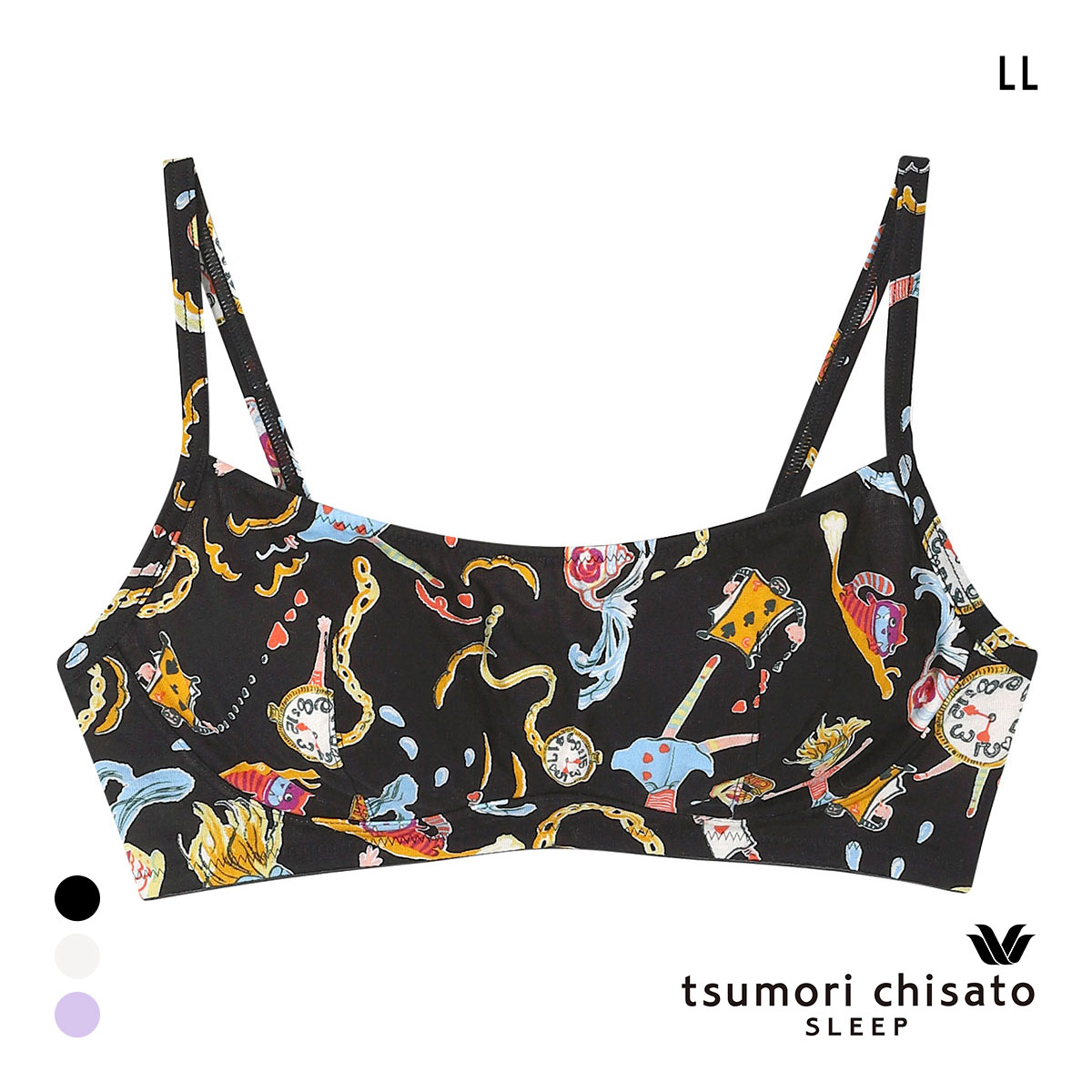 ワコール ツモリチサト 不思議の国 ノンワイヤーブラジャー 綿混 LL Wacoal tsumori chisato SLEEP
