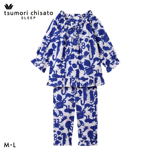 ワコール ツモリチサト 冒険の旅 パジャマ 上下セット 8分袖 8分丈 綿100％ Wacoal tsumori chisato SLEEP