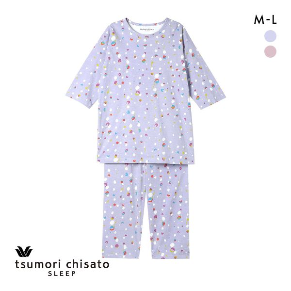 15%OFF ワコール ツモリチサト 空に輝く星座 パジャマ 上下セット 7分袖 8分丈パンツ ルームウェア ML Wacoal tsumori chisato SLEEP 15%OFF ワコール ツモリチサト 空に輝く星座 パジャマ 上下セット 7分袖 8分丈パンツ ルームウェア ML Wacoal tsumori chisato SLEEP