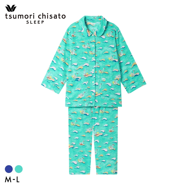ワコール ツモリチサト 冒険の旅 スワンボート シャツパジャマ 長袖 ルームウェア 上下セット 綿100％ Wacoal tsumori chisato SLEEP