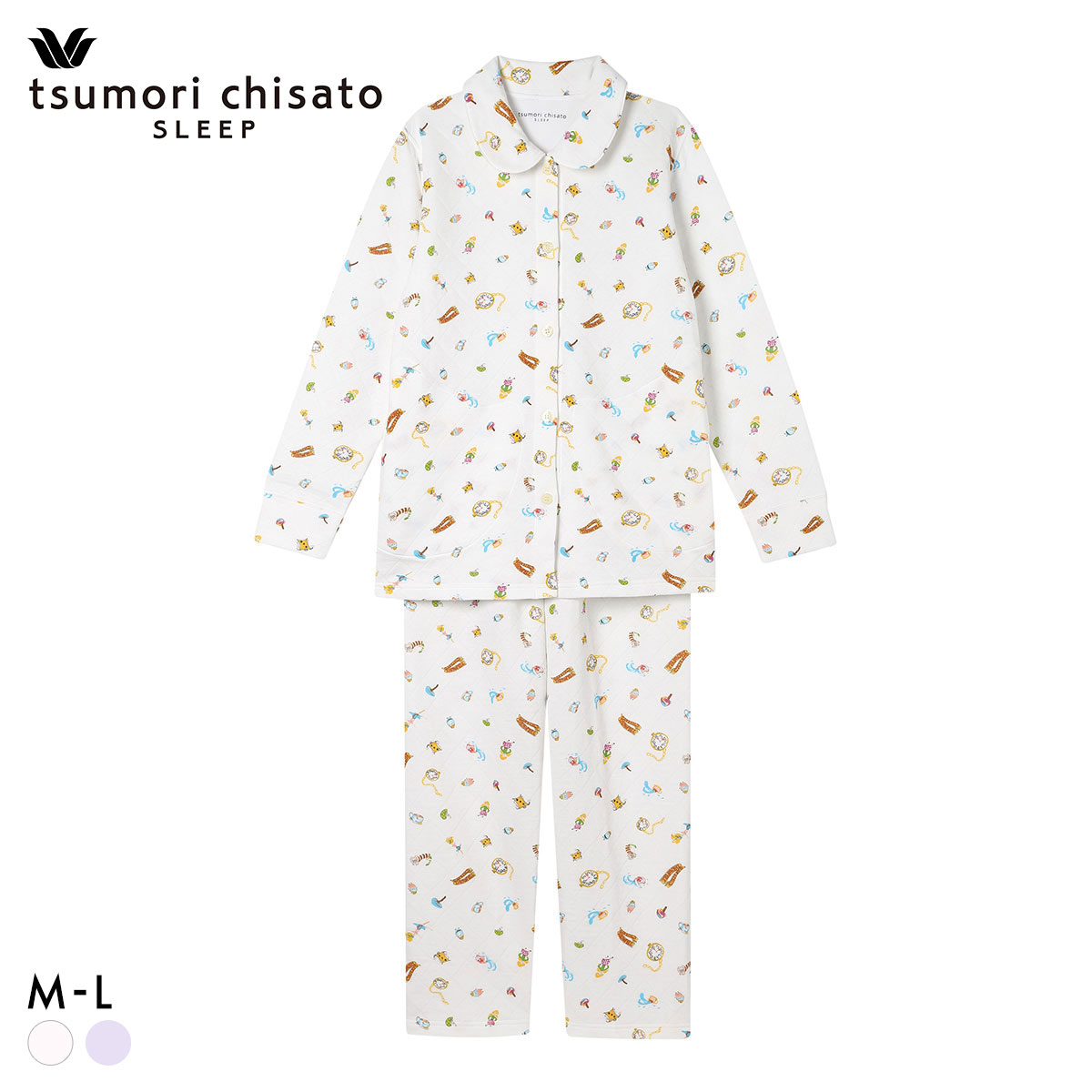ワコール ツモリチサト スリープ 不思議の国 長袖 シャツパジャマ 上下セット ルームウェア レディース tsumori chisato SLEEP