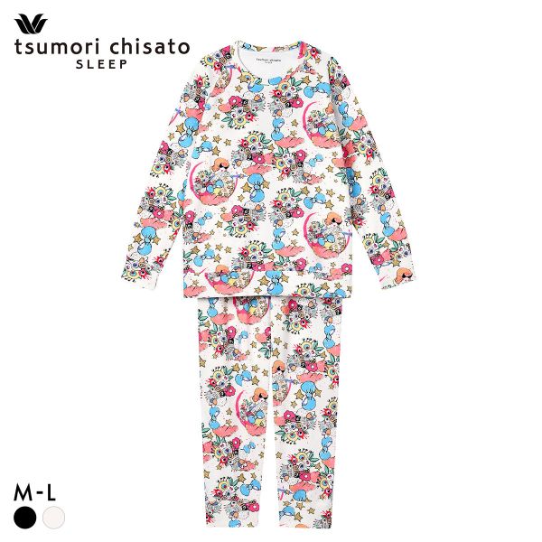ワコール ツモリチサト 不思議の国 長袖パジャマ 上下セット ルームウェア 肌側起毛 あったか tsumori chisato SLEEP