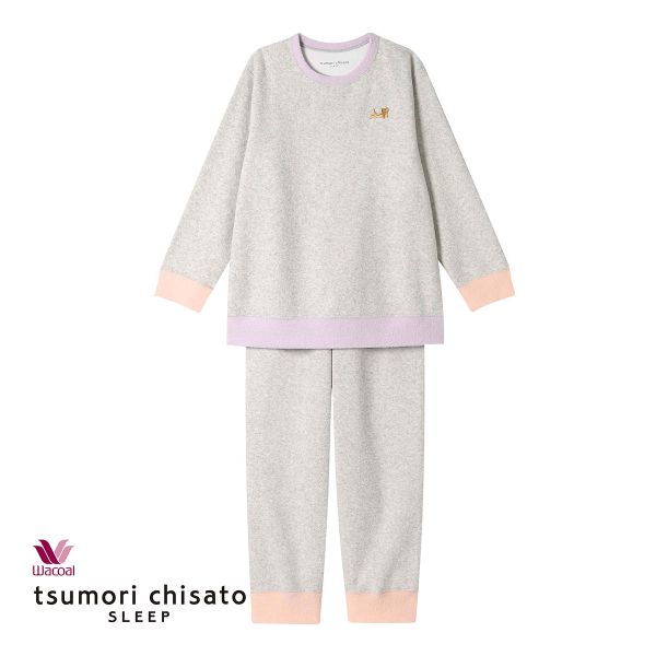 ワコール ツモリチサト スリープ 長袖パジャマ 上下セット ルームウェア レディース ねこ Wacoal tsumori chisato SLEEP