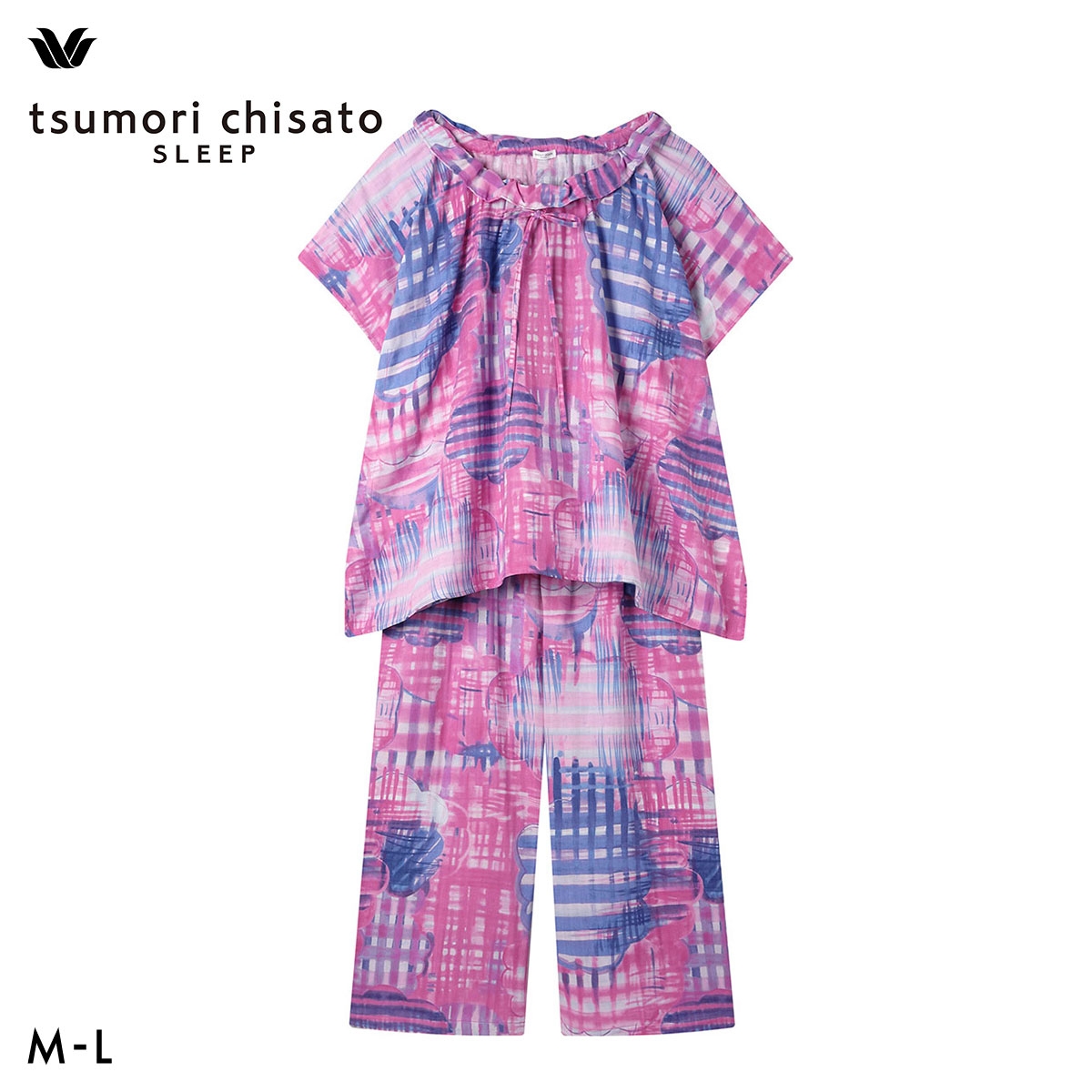 ワコール ツモリチサト パジャマ 半袖 上下セット 二重ガーゼ 綿100％ ルームウェア Wacoal tsumori chisato SLEEP(PI-ピンク-M)