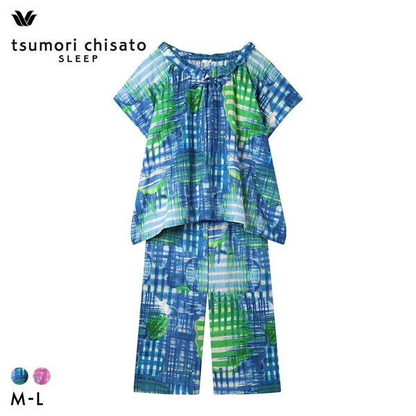 ワコール ツモリチサト パジャマ 半袖 上下セット 二重ガーゼ 綿100％ ルームウェア Wacoal tsumori chisato SLEEP