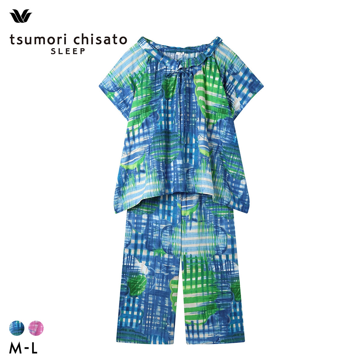 ワコール ツモリチサト パジャマ 半袖 上下セット 二重ガーゼ 綿100％ ルームウェア Wacoal tsumori chisato SLEEP