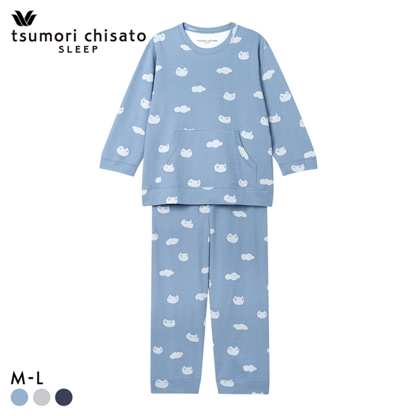 ワコール ツモリチサト ねこ パジャマ 長袖 上下セット ルームウェア 綿100％ Wacoal tsumori chisato SLEEP
