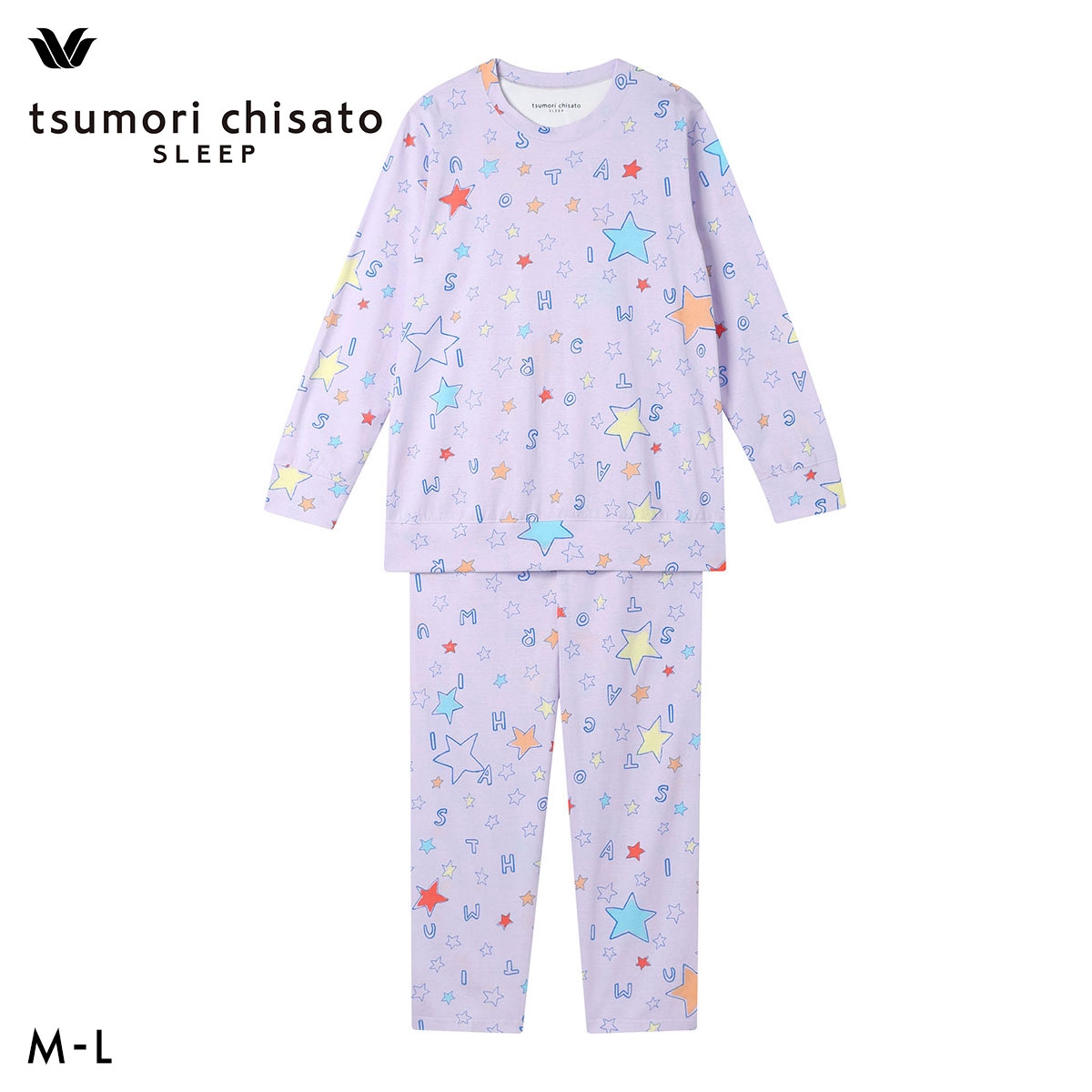 ワコール ツモリチサト スター パジャマ 上下セット ルームウェア 綿100％ Wacoal tsumori chisato SLEEP(PU-パープル-M)