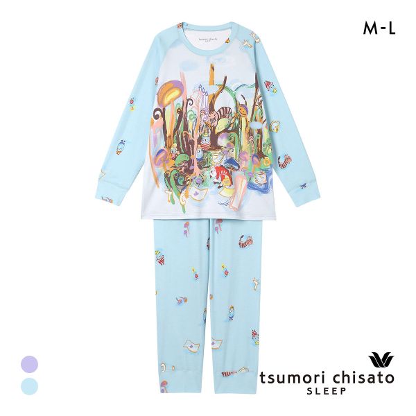 ワコール ツモリチサト 不思議の国 パジャマ 長袖 上下セット ルームウェア 綿100％ Wacoal tsumori chisato SLEEP