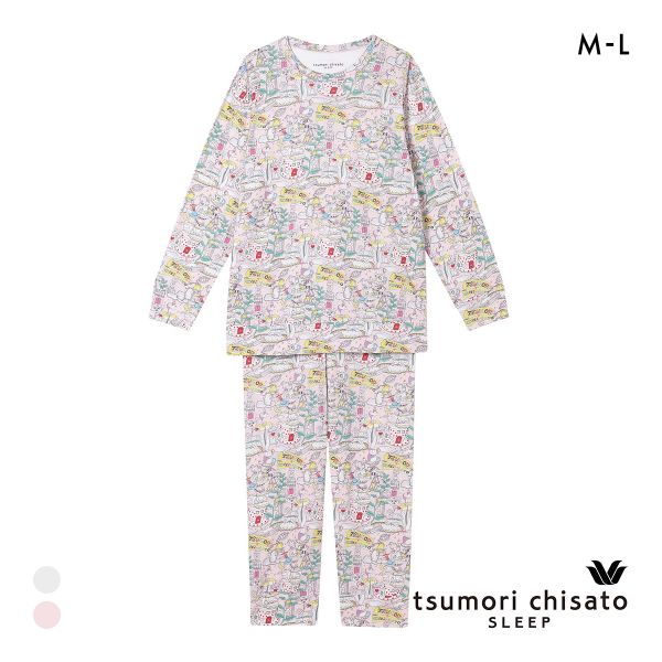 ワコール ツモリチサト 不思議の国 パジャマ 長袖 上下セット ルームウェア 綿100％ Wacoal tsumori chisato SLEEP
