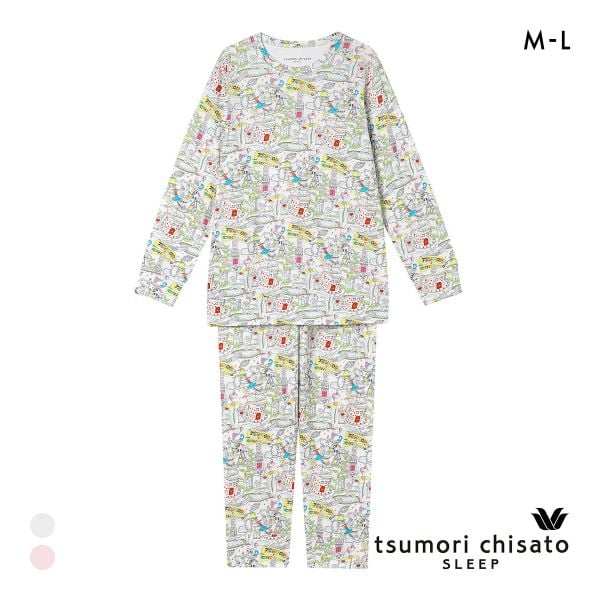 ワコール ツモリチサト 不思議の国 パジャマ 長袖 上下セット ルームウェア 綿100％ Wacoal tsumori chisato SLEEP