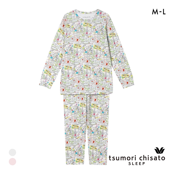 ワコール ツモリチサト 不思議の国 パジャマ 長袖 上下セット ルームウェア 綿100％ Wacoal tsumori chisato SLEEP