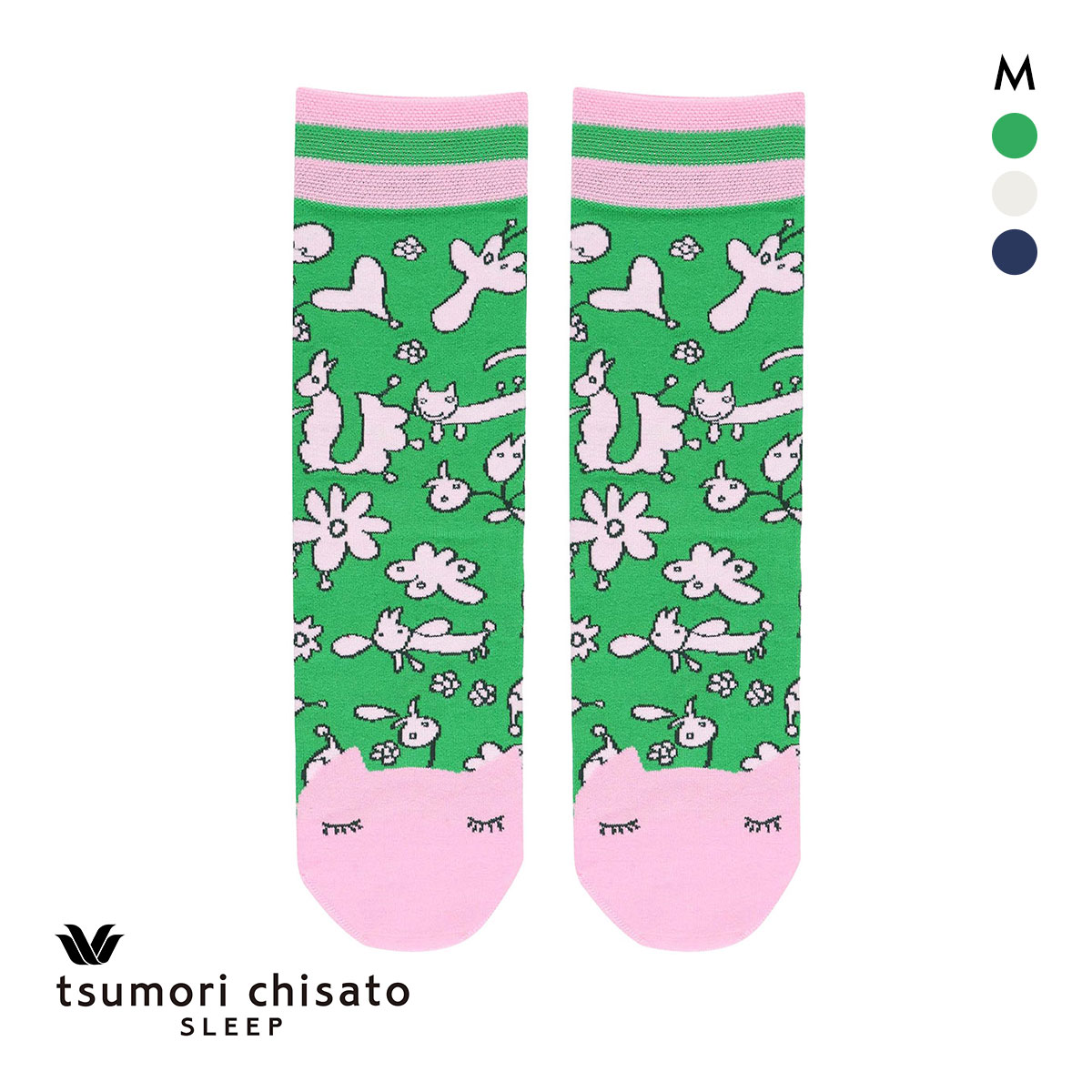 ワコール ツモリチサト ソックス 靴下 クルー丈 M 綿混 Wacoal tsumori chisato SLEEP