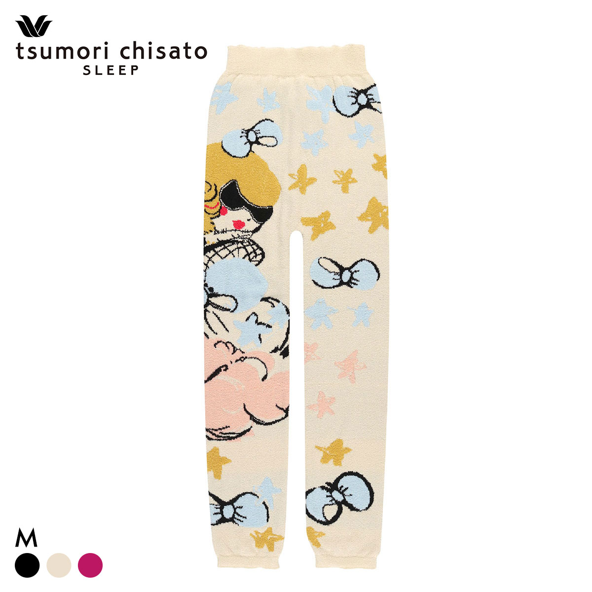 ワコール ツモリチサト スリープ もこもこ レギンス 毛パン 足首丈 不思議の国 Wacoal tsumori chisato SLEEP(IV-アイボリー-M)