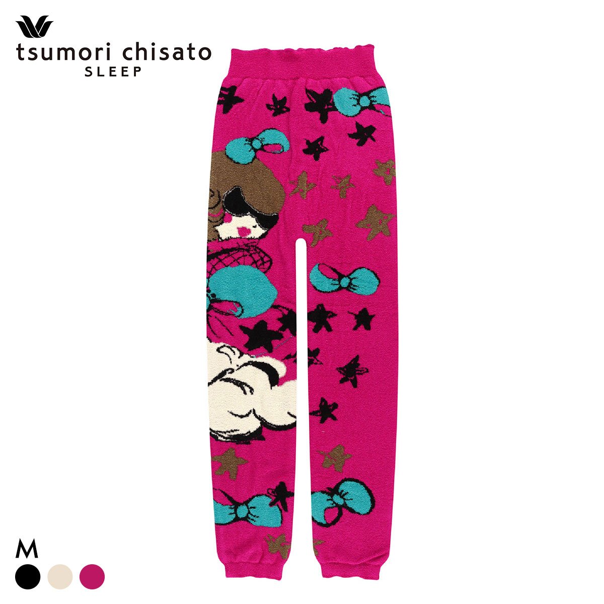 ワコール ツモリチサト スリープ もこもこ レギンス 毛パン 足首丈 不思議の国 Wacoal tsumori chisato SLEEP(RP-ロマンピンク-M)