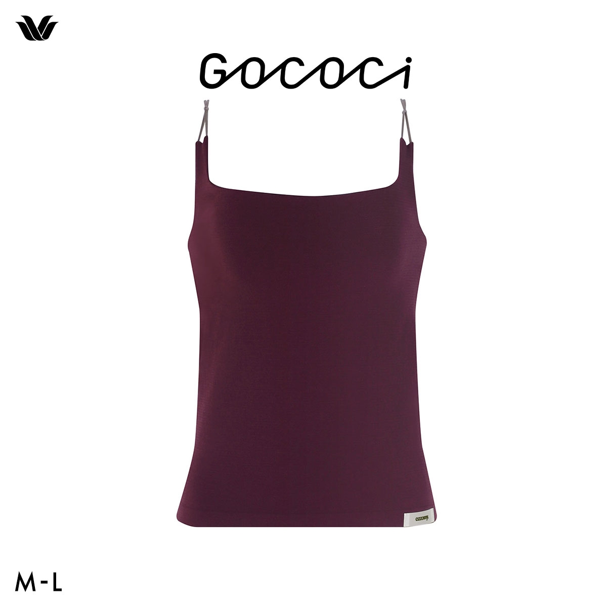 ワコール ゴコチ cooomy. クーミー カップ付き インナー キャミソール UGG123 ML Wacoal GOCOCi ブラトップ ブラキャミ(WI-ワイン-M)