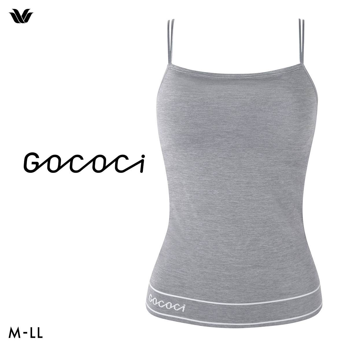 ワコール ゴコチ カップ付き インナー キャミソール CGG256 UGG125 ML ブラトップ 大きいサイズ Wacoal GOCOCi(GY-グレー-M(UB-))