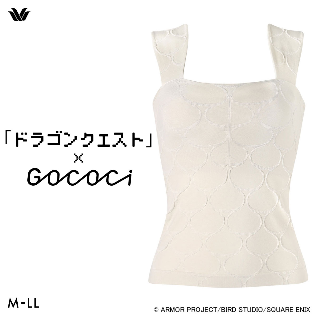 ワコール 「ドラゴンクエスト」×GOCOCi ゴコチ UGG234 カップ付き インナー ノースリーブ ブラトップ Wacoal GOCOCi(IV-アイボリー-M)