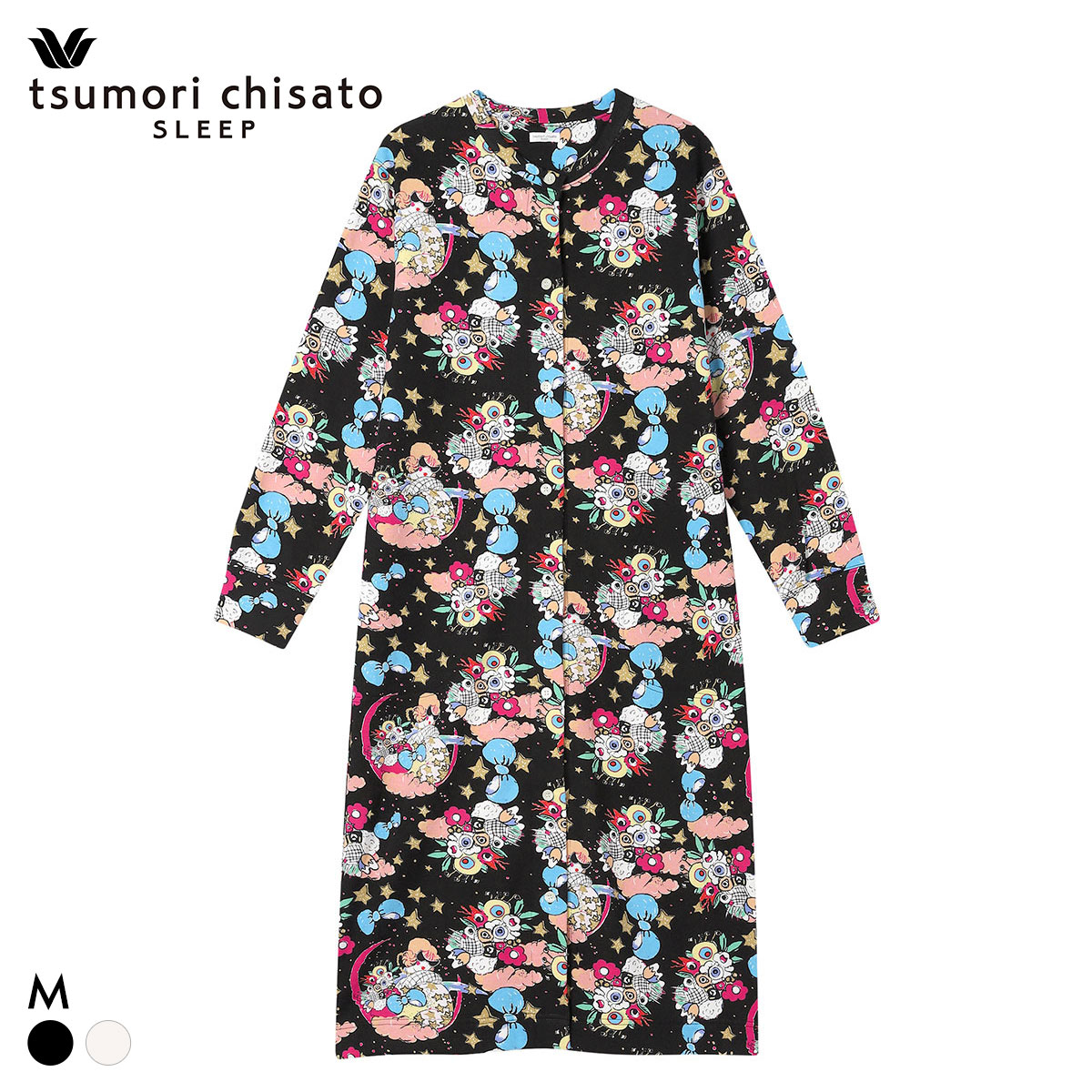 ワコール ツモリチサト 不思議の国 ワンピース ルームウェア ネグリジェ 長袖 パジャマ 肌側起毛 あったか Wacoal tsumori chisato SLEEP