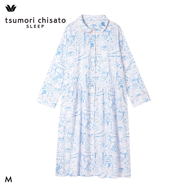 ワコール ツモリチサト 森の惑星 パジャマ シャツワンピース ルームウェア 長袖 綿100％ サテン Wacoal tsumori chisato SLEEP